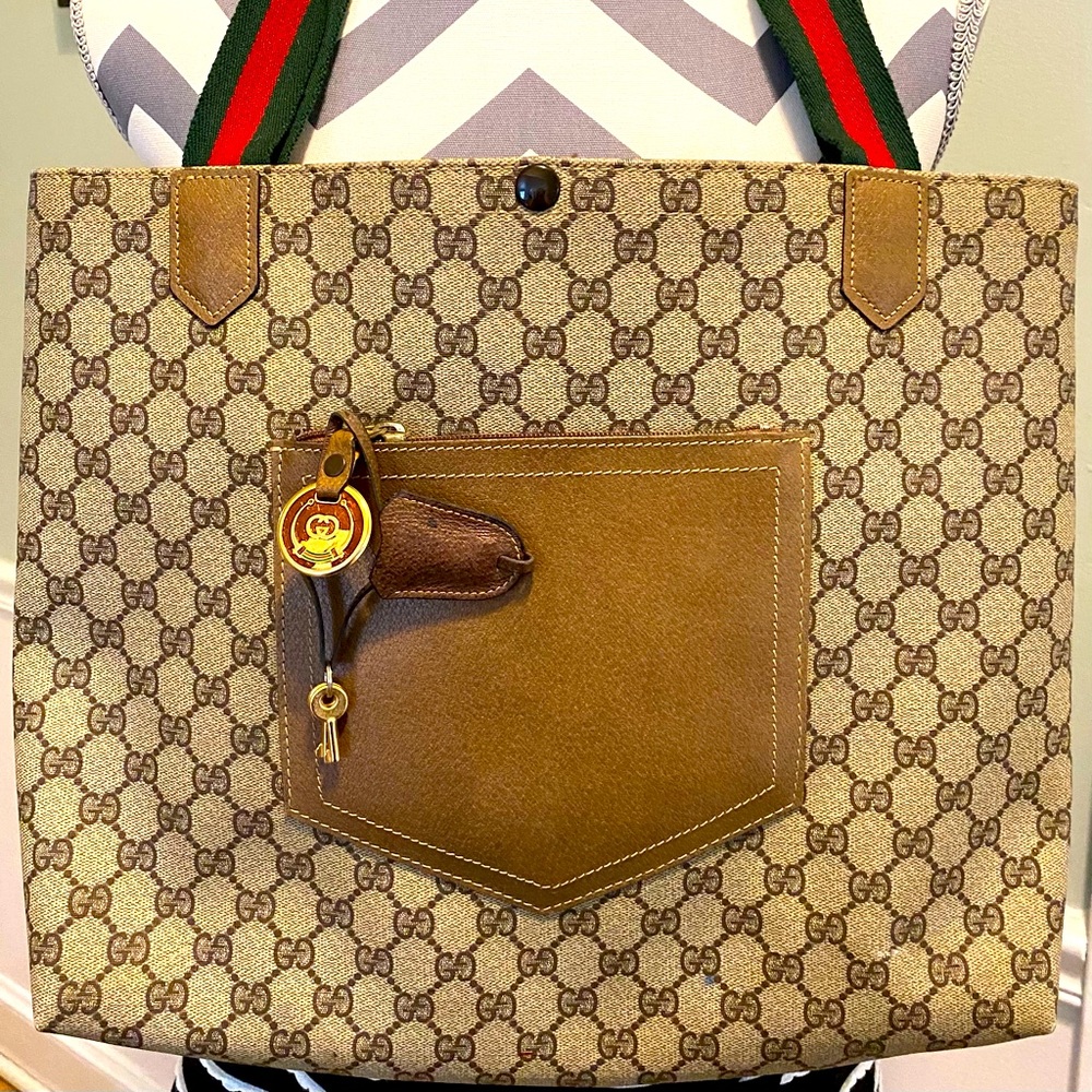 Vintage Gucci Monogram Tote Bag